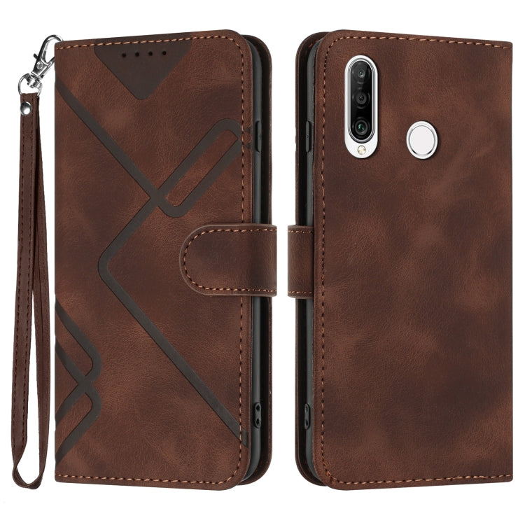 Line Pattern Skin Feel Leather Phone Case, For Huawei nova 8 SE, For Huawei Y5 2019, For Huawei Y6 2019, For Huawei P30 lite/nova 4e