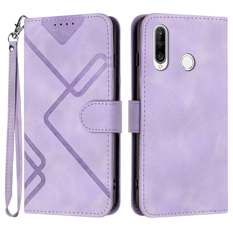 Line Pattern Skin Feel Leather Phone Case, For Huawei nova 8 SE, For Huawei Y5 2019, For Huawei Y6 2019, For Huawei P30 lite/nova 4e