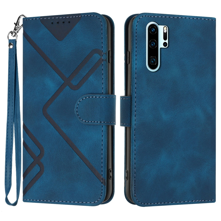 Line Pattern Skin Feel Leather Phone Case, For Huawei P30 Pro, For Huawei P smart 2019/nova lite 3, For Huawei Mate 20 Pro, For Huawei Mate 20 lite/Maimang 7