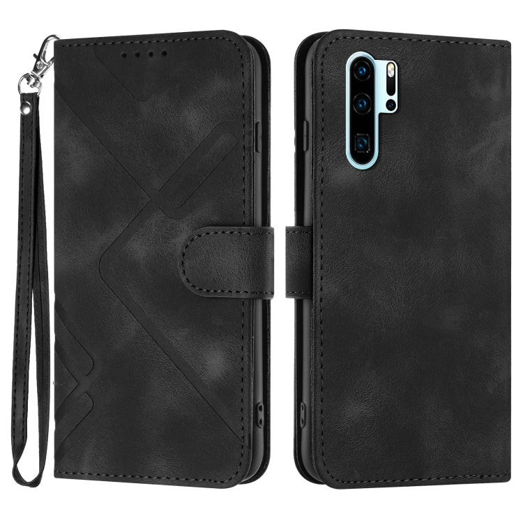 Line Pattern Skin Feel Leather Phone Case, For Huawei P30 Pro, For Huawei P smart 2019/nova lite 3, For Huawei Mate 20 Pro, For Huawei Mate 20 lite/Maimang 7