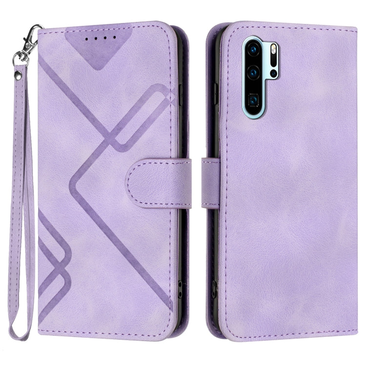 Line Pattern Skin Feel Leather Phone Case, For Huawei P30 Pro, For Huawei P smart 2019/nova lite 3, For Huawei Mate 20 Pro, For Huawei Mate 20 lite/Maimang 7