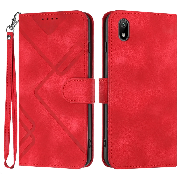 Line Pattern Skin Feel Leather Phone Case, For Huawei nova 8 SE, For Huawei Y5 2019, For Huawei Y6 2019, For Huawei P30 lite/nova 4e