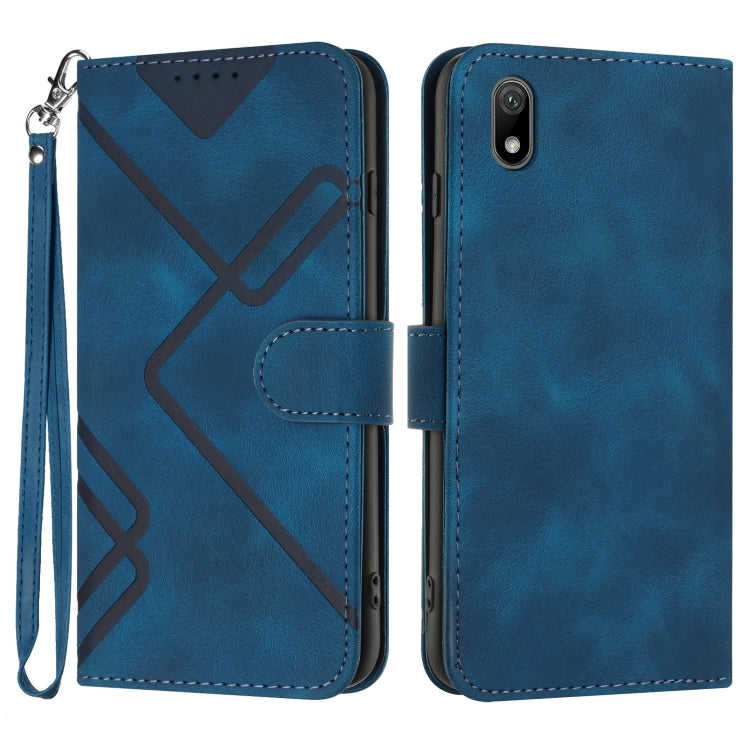 Line Pattern Skin Feel Leather Phone Case, For Huawei nova 8 SE, For Huawei Y5 2019, For Huawei Y6 2019, For Huawei P30 lite/nova 4e