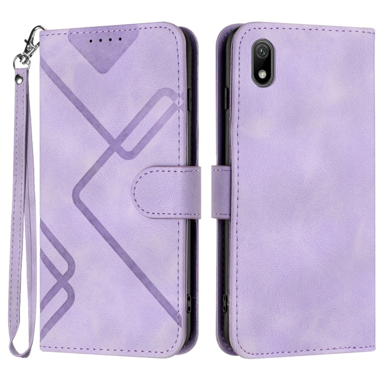Line Pattern Skin Feel Leather Phone Case, For Huawei nova 8 SE, For Huawei Y5 2019, For Huawei Y6 2019, For Huawei P30 lite/nova 4e