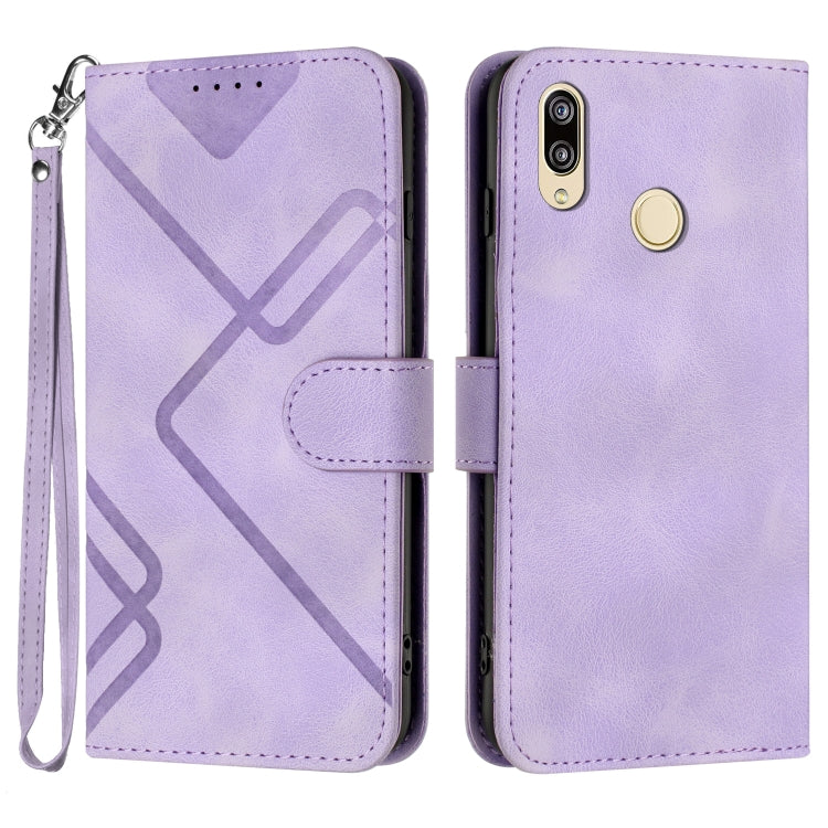 Line Pattern Skin Feel Leather Phone Case, For Huawei nova 8 SE, For Huawei Y5 2019, For Huawei Y6 2019, For Huawei P30 lite/nova 4e