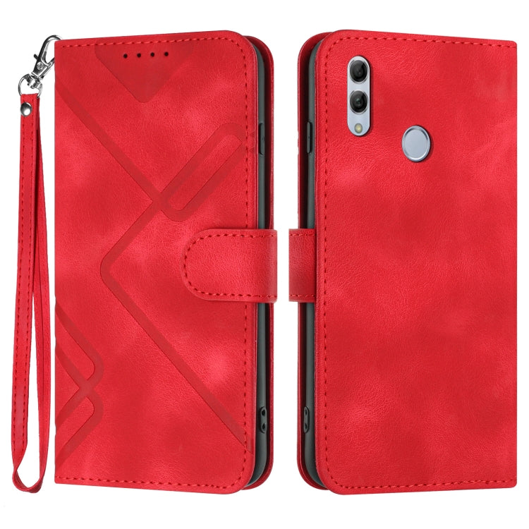 Line Pattern Skin Feel Leather Phone Case, For Huawei P30 Pro, For Huawei P smart 2019/nova lite 3, For Huawei Mate 20 Pro, For Huawei Mate 20 lite/Maimang 7
