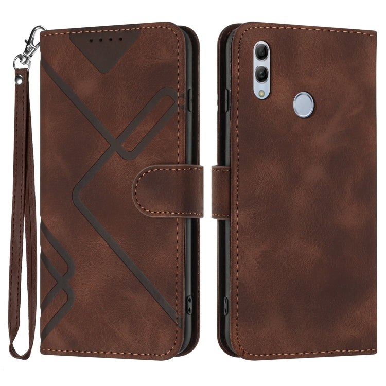 Line Pattern Skin Feel Leather Phone Case, For Huawei P30 Pro, For Huawei P smart 2019/nova lite 3, For Huawei Mate 20 Pro, For Huawei Mate 20 lite/Maimang 7