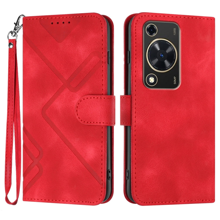 Line Pattern Skin Feel Leather Phone Case, For Huawei Enjoy 70, For Huawei P60 / P60 Pro, For Huawei Enjoy 50 Pro / nova Y90, For Huawei Enjoy 50 / nova Y70