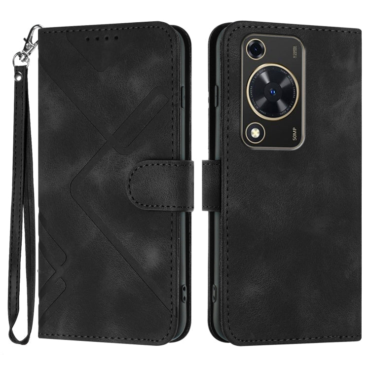 Line Pattern Skin Feel Leather Phone Case, For Huawei Enjoy 70, For Huawei P60 / P60 Pro, For Huawei Enjoy 50 Pro / nova Y90, For Huawei Enjoy 50 / nova Y70