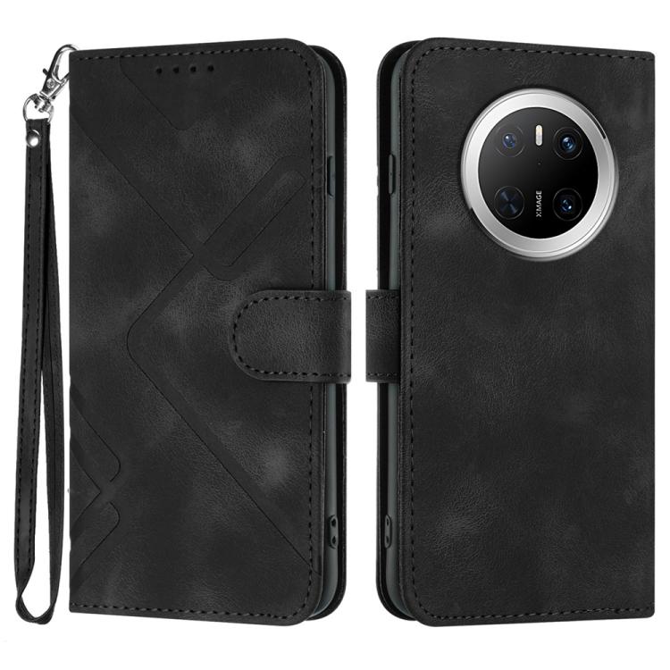 Line Pattern Skin Feel Leather Phone Case, For Huawei Enjoy 80 Plus, For Huawei Pura 80 5G, For Huawei Mate 70 Pro / Mate 70 Pro+, For Huawei Mate 70