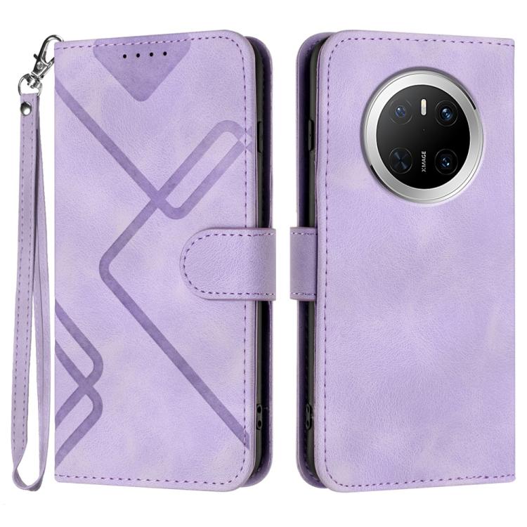 Line Pattern Skin Feel Leather Phone Case, For Huawei Enjoy 80 Plus, For Huawei Pura 80 5G, For Huawei Mate 70 Pro / Mate 70 Pro+, For Huawei Mate 70