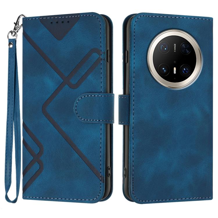Line Pattern Skin Feel Leather Phone Case, For Huawei Enjoy 80 Plus, For Huawei Pura 80 5G, For Huawei Mate 70 Pro / Mate 70 Pro+, For Huawei Mate 70