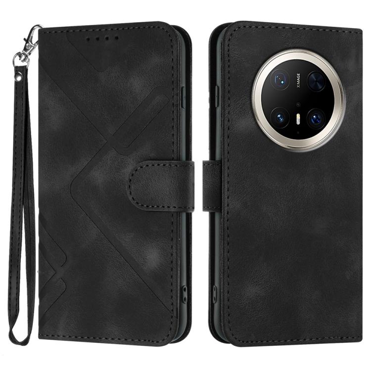 Line Pattern Skin Feel Leather Phone Case, For Huawei Enjoy 80 Plus, For Huawei Pura 80 5G, For Huawei Mate 70 Pro / Mate 70 Pro+, For Huawei Mate 70