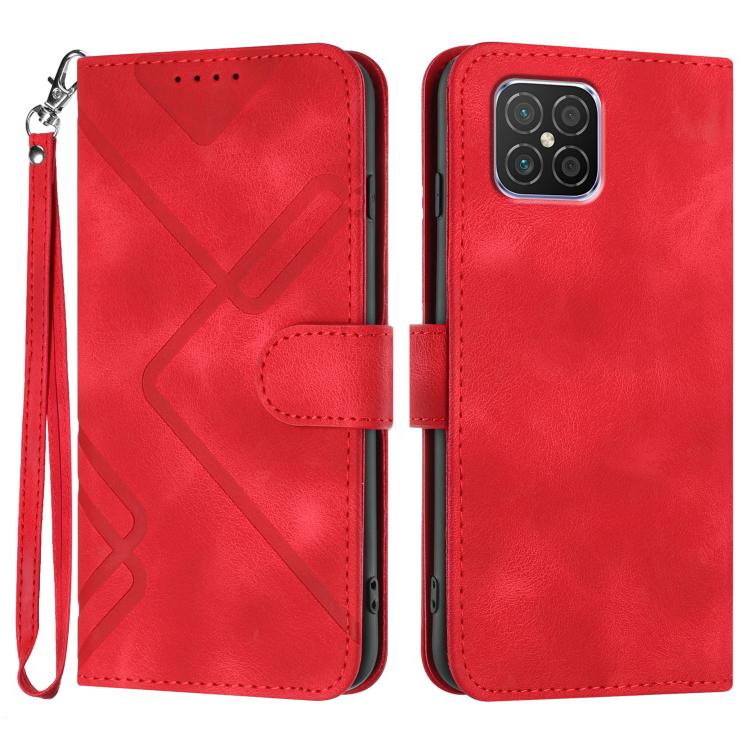 Line Pattern Skin Feel Leather Phone Case, For Huawei nova 8 SE, For Huawei Y5 2019, For Huawei Y6 2019, For Huawei P30 lite/nova 4e
