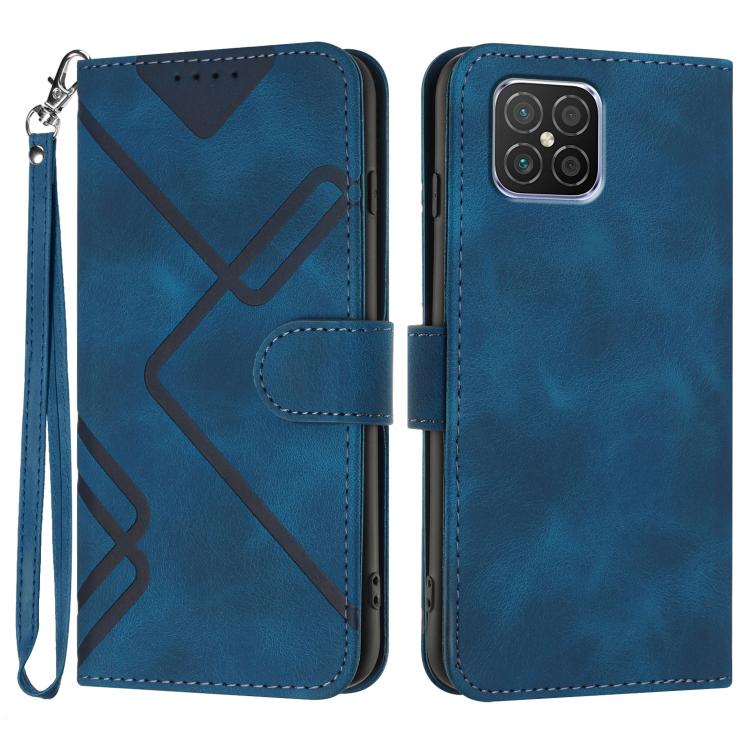 Line Pattern Skin Feel Leather Phone Case, For Huawei nova 8 SE, For Huawei Y5 2019, For Huawei Y6 2019, For Huawei P30 lite/nova 4e