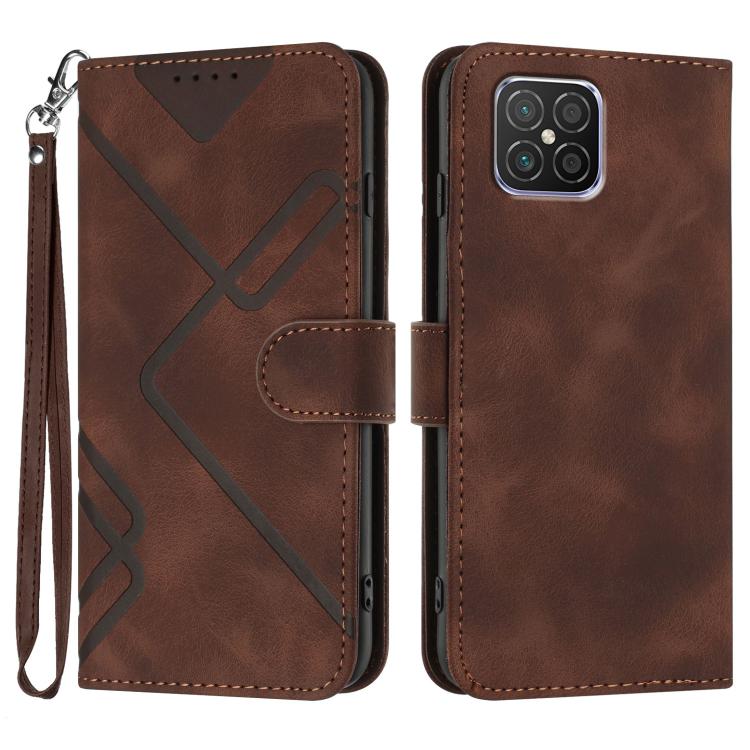 Line Pattern Skin Feel Leather Phone Case, For Huawei nova 8 SE, For Huawei Y5 2019, For Huawei Y6 2019, For Huawei P30 lite/nova 4e