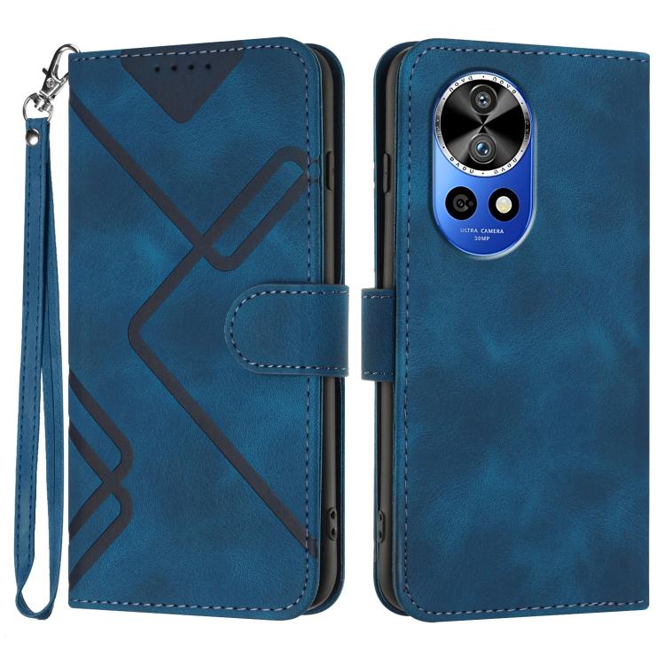 Line Pattern Skin Feel Leather Phone Case, For Huawei nova 12i, For Huawei nova 12s, For Huawei nova Y72, For Huawei nova 12 Pro / nova 12 Ultra