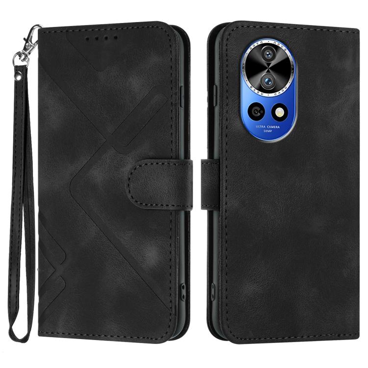 Line Pattern Skin Feel Leather Phone Case, For Huawei nova 12i, For Huawei nova 12s, For Huawei nova Y72, For Huawei nova 12 Pro / nova 12 Ultra