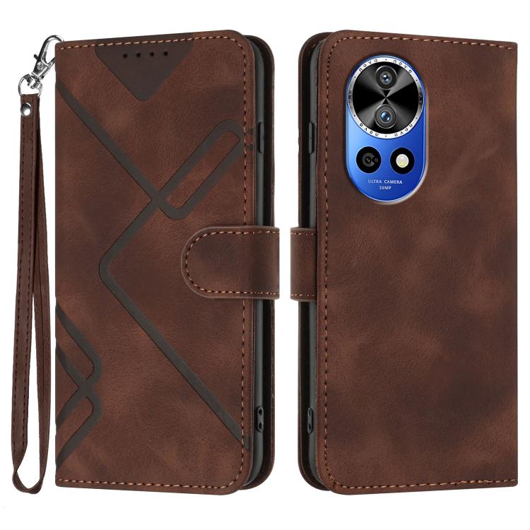 Line Pattern Skin Feel Leather Phone Case, For Huawei nova 12i, For Huawei nova 12s, For Huawei nova Y72, For Huawei nova 12 Pro / nova 12 Ultra
