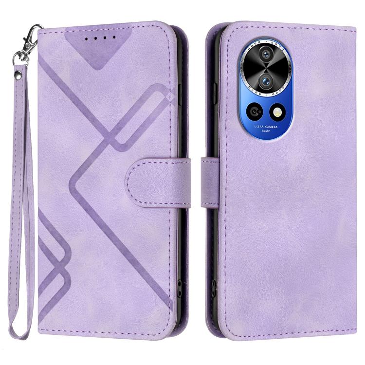 Line Pattern Skin Feel Leather Phone Case, For Huawei nova 12i, For Huawei nova 12s, For Huawei nova Y72, For Huawei nova 12 Pro / nova 12 Ultra
