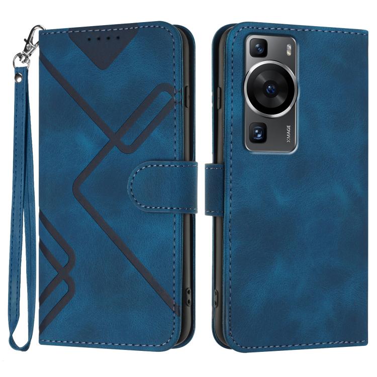 Line Pattern Skin Feel Leather Phone Case, For Huawei Enjoy 70, For Huawei P60 / P60 Pro, For Huawei Enjoy 50 Pro / nova Y90, For Huawei Enjoy 50 / nova Y70