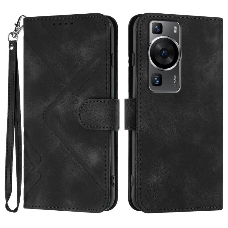 Line Pattern Skin Feel Leather Phone Case, For Huawei Enjoy 70, For Huawei P60 / P60 Pro, For Huawei Enjoy 50 Pro / nova Y90, For Huawei Enjoy 50 / nova Y70