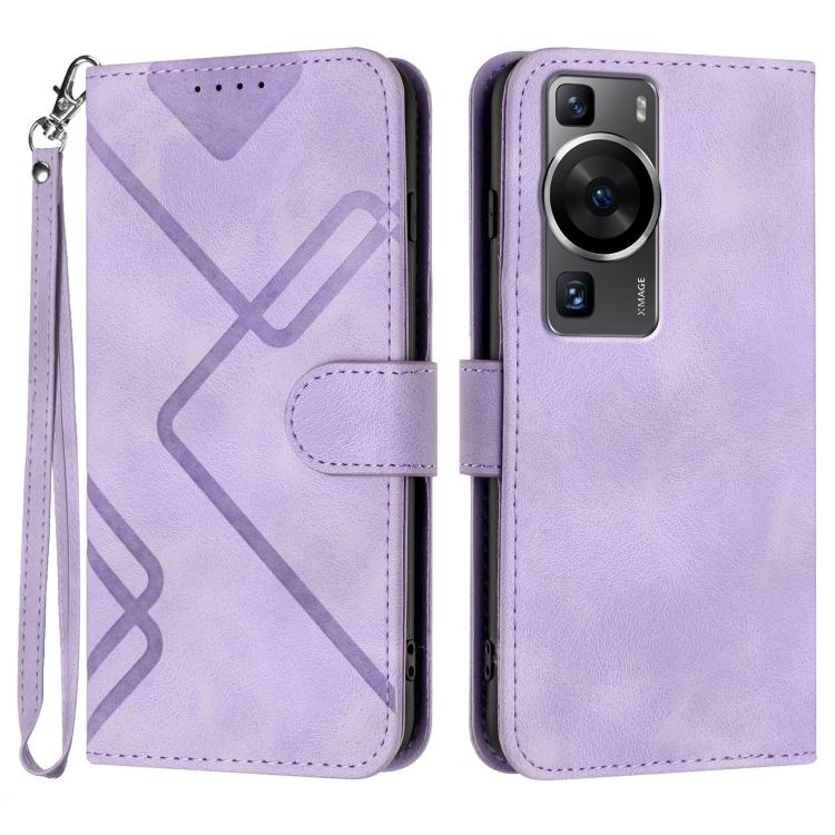 Line Pattern Skin Feel Leather Phone Case, For Huawei Enjoy 70, For Huawei P60 / P60 Pro, For Huawei Enjoy 50 Pro / nova Y90, For Huawei Enjoy 50 / nova Y70