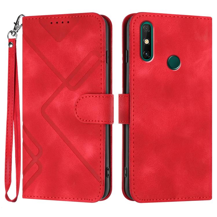 Line Pattern Skin Feel Leather Phone Case, For Huawei Enjoy 20e, For Huawei P50 Pro, For Huawei P50, For Huawei Enjoy 20 SE 4G