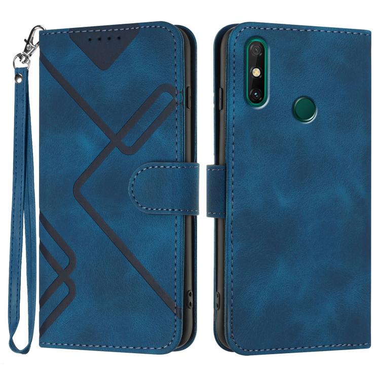 Line Pattern Skin Feel Leather Phone Case, For Huawei Enjoy 20e, For Huawei P50 Pro, For Huawei P50, For Huawei Enjoy 20 SE 4G