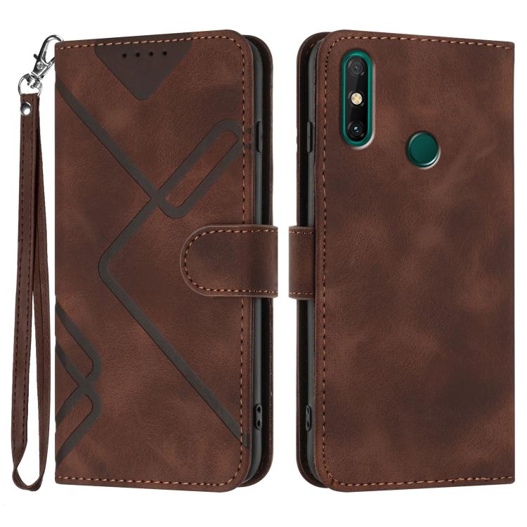 Line Pattern Skin Feel Leather Phone Case, For Huawei Enjoy 20e, For Huawei P50 Pro, For Huawei P50, For Huawei Enjoy 20 SE 4G