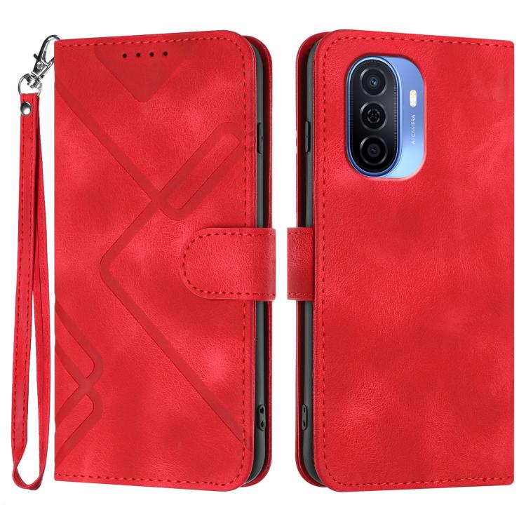 Line Pattern Skin Feel Leather Phone Case, For Huawei Enjoy 70, For Huawei P60 / P60 Pro, For Huawei Enjoy 50 Pro / nova Y90, For Huawei Enjoy 50 / nova Y70
