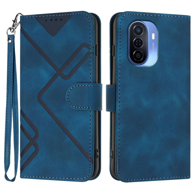 Line Pattern Skin Feel Leather Phone Case, For Huawei Enjoy 70, For Huawei P60 / P60 Pro, For Huawei Enjoy 50 Pro / nova Y90, For Huawei Enjoy 50 / nova Y70