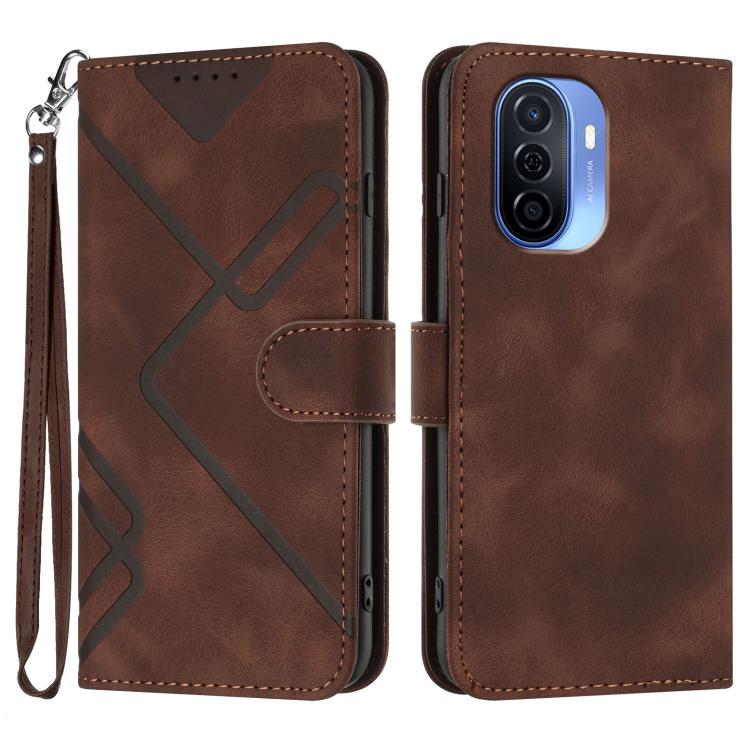 Line Pattern Skin Feel Leather Phone Case, For Huawei Enjoy 70, For Huawei P60 / P60 Pro, For Huawei Enjoy 50 Pro / nova Y90, For Huawei Enjoy 50 / nova Y70