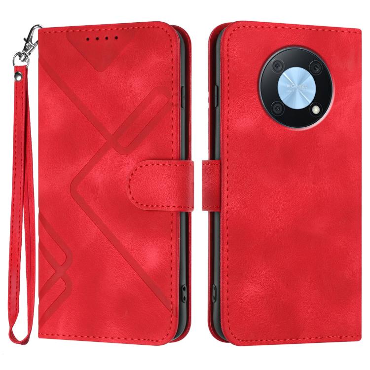 Line Pattern Skin Feel Leather Phone Case, For Huawei Enjoy 70, For Huawei P60 / P60 Pro, For Huawei Enjoy 50 Pro / nova Y90, For Huawei Enjoy 50 / nova Y70