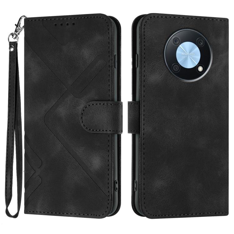 Line Pattern Skin Feel Leather Phone Case, For Huawei Enjoy 70, For Huawei P60 / P60 Pro, For Huawei Enjoy 50 Pro / nova Y90, For Huawei Enjoy 50 / nova Y70