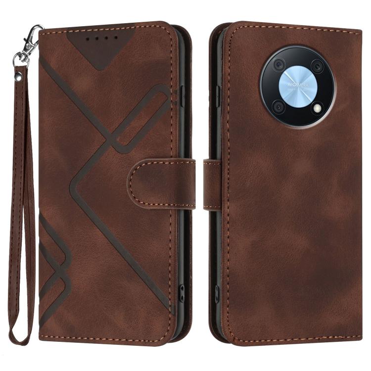 Line Pattern Skin Feel Leather Phone Case, For Huawei Enjoy 70, For Huawei P60 / P60 Pro, For Huawei Enjoy 50 Pro / nova Y90, For Huawei Enjoy 50 / nova Y70