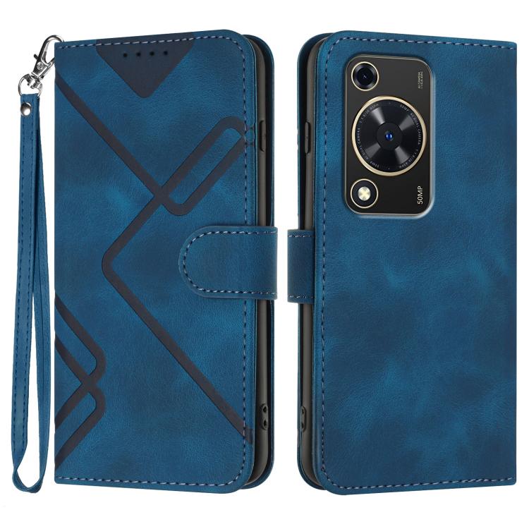Line Pattern Skin Feel Leather Phone Case, For Huawei nova 12i, For Huawei nova 12s, For Huawei nova Y72, For Huawei nova 12 Pro / nova 12 Ultra
