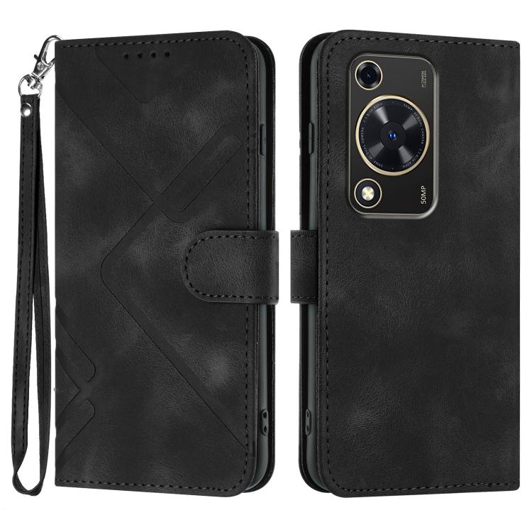 Line Pattern Skin Feel Leather Phone Case, For Huawei nova 12i, For Huawei nova 12s, For Huawei nova Y72, For Huawei nova 12 Pro / nova 12 Ultra