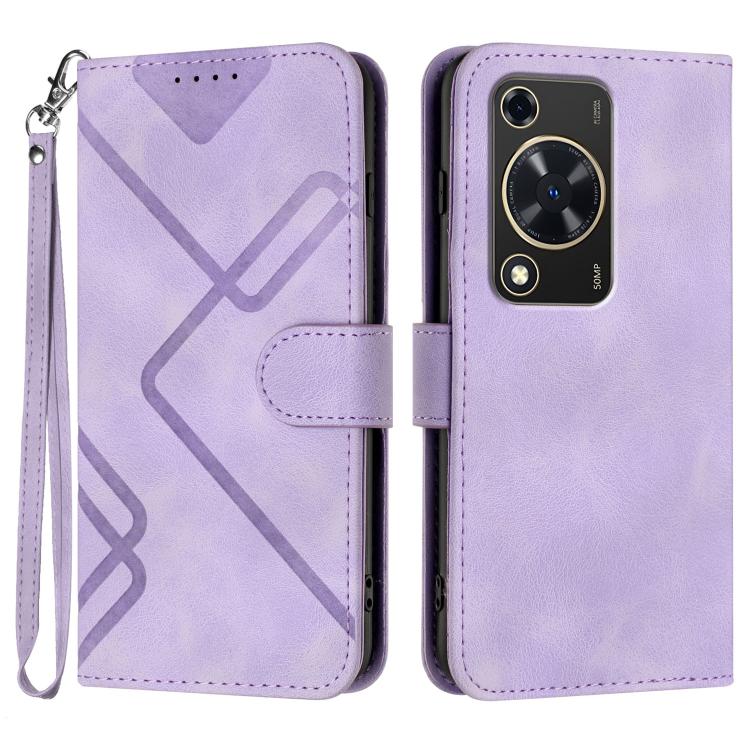 Line Pattern Skin Feel Leather Phone Case, For Huawei nova 12i, For Huawei nova 12s, For Huawei nova Y72, For Huawei nova 12 Pro / nova 12 Ultra