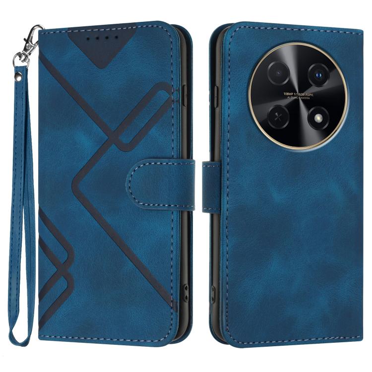 Line Pattern Skin Feel Leather Phone Case, For Huawei nova 12i, For Huawei nova 12s, For Huawei nova Y72, For Huawei nova 12 Pro / nova 12 Ultra