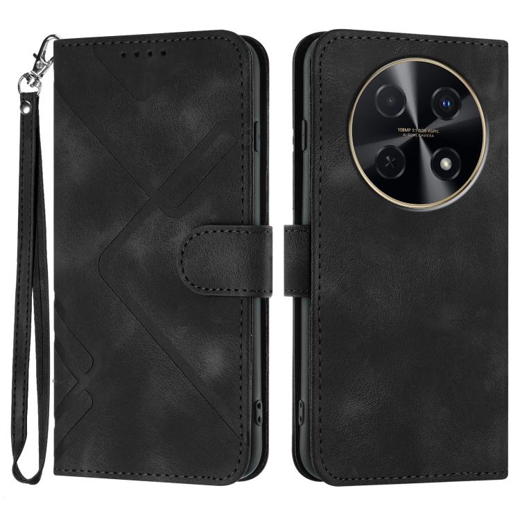 Line Pattern Skin Feel Leather Phone Case, For Huawei nova 12i, For Huawei nova 12s, For Huawei nova Y72, For Huawei nova 12 Pro / nova 12 Ultra