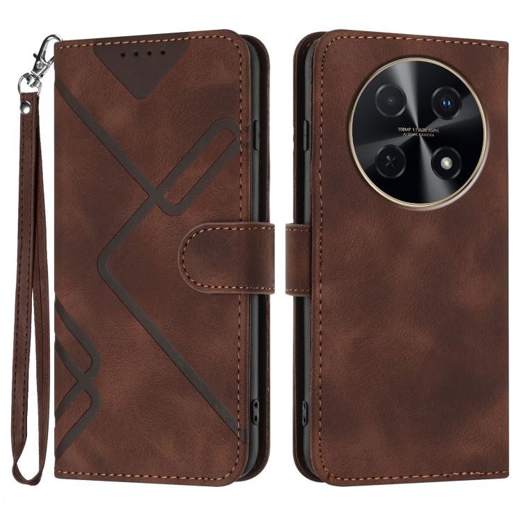 Line Pattern Skin Feel Leather Phone Case, For Huawei nova 12i, For Huawei nova 12s, For Huawei nova Y72, For Huawei nova 12 Pro / nova 12 Ultra