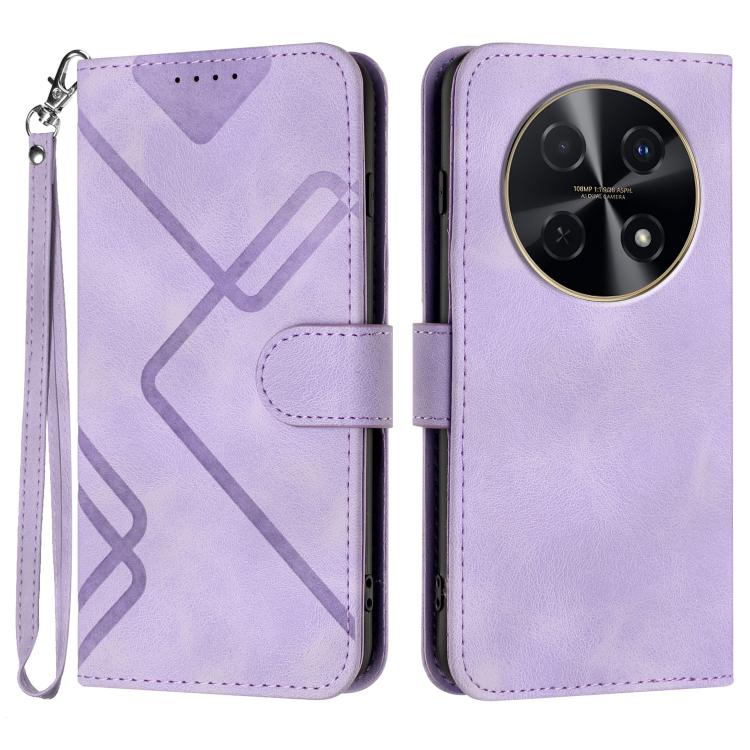 Line Pattern Skin Feel Leather Phone Case, For Huawei nova 12i, For Huawei nova 12s, For Huawei nova Y72, For Huawei nova 12 Pro / nova 12 Ultra