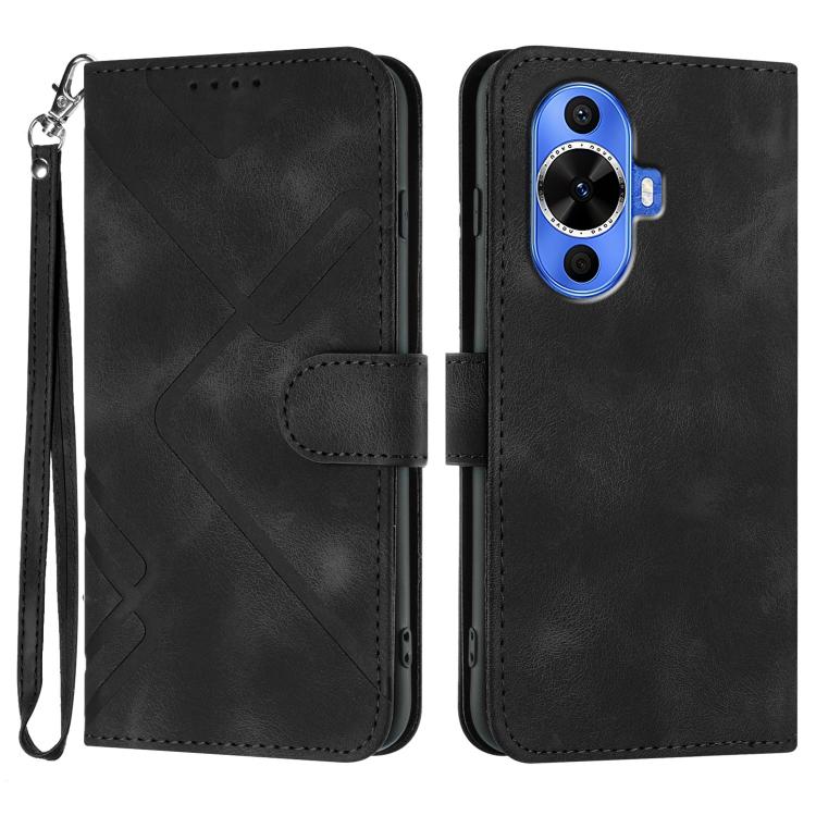Line Pattern Skin Feel Leather Phone Case, For Huawei nova 12i, For Huawei nova 12s, For Huawei nova Y72, For Huawei nova 12 Pro / nova 12 Ultra