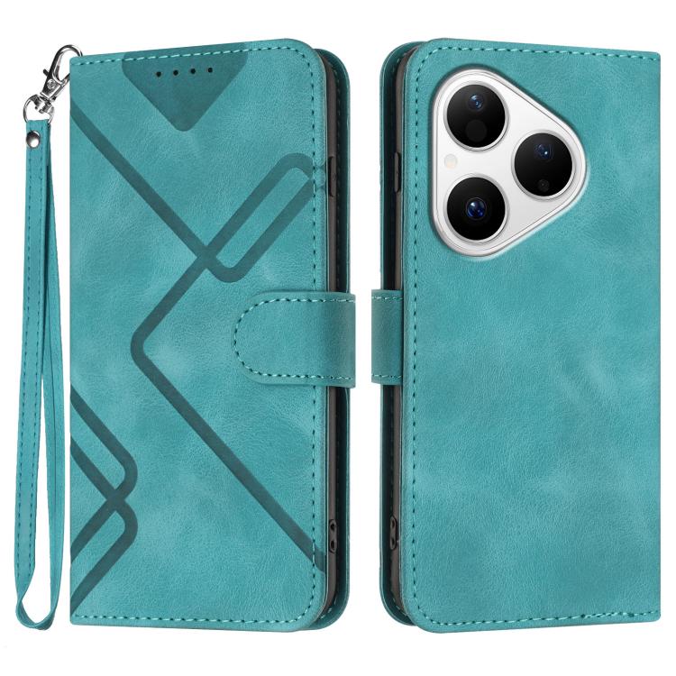 Line Pattern Skin Feel Leather Phone Case, For Huawei Enjoy 80 Plus, For Huawei Pura 80 5G, For Huawei Mate 70 Pro / Mate 70 Pro+, For Huawei Mate 70