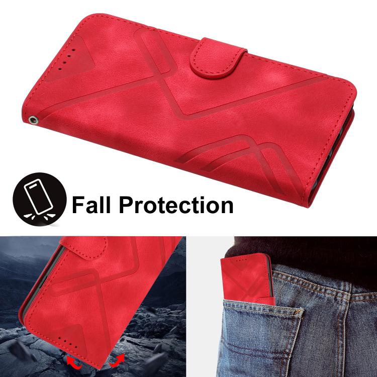 Line Pattern Skin Feel Leather Phone Case, For Huawei Enjoy 80 Plus, For Huawei Pura 80 5G, For Huawei Mate 70 Pro / Mate 70 Pro+, For Huawei Mate 70