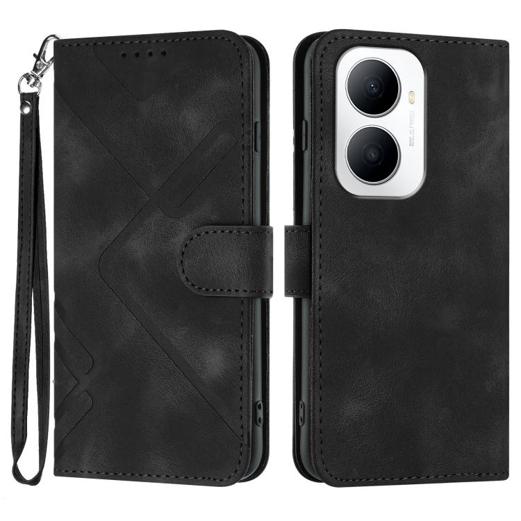 Line Pattern Skin Feel Leather Phone Case, For Huawei Enjoy 80 Plus, For Huawei Pura 80 5G, For Huawei Mate 70 Pro / Mate 70 Pro+, For Huawei Mate 70