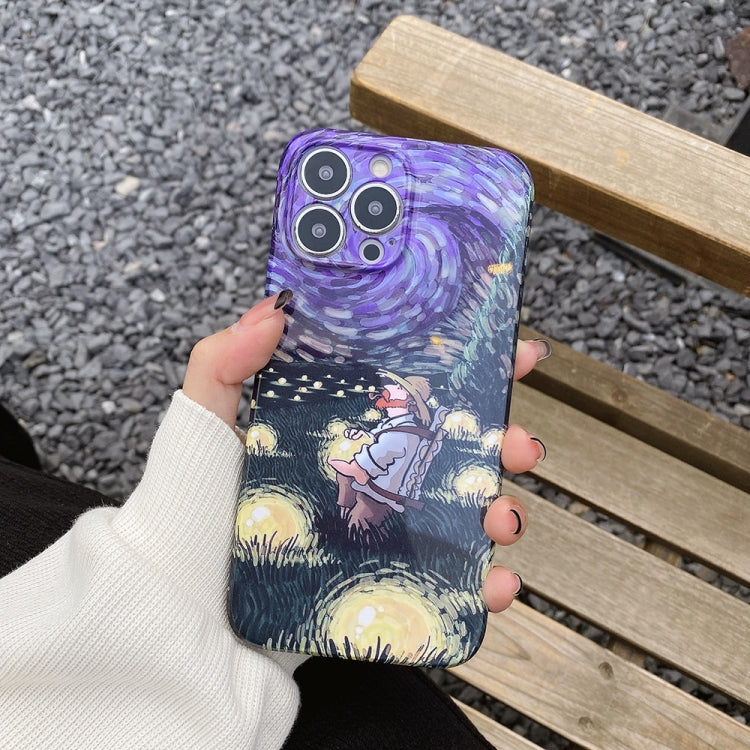 Oil Painting Pattern Glossy PC Phone Case, For iPhone 14 Pro, For iPhone 14 Pro Max, For iPhone 13 Pro Max, For iPhone 13 Pro, For iPhone 13, For iPhone 12