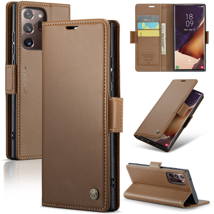CaseMe 023 Butterfly Buckle Litchi Texture RFID Anti-theft Leather Phone Case, For Samsung Galaxy S21+ 5G, For Samsung Galaxy S21 Ultra 5G, For Samsung Galaxy Note20 Ultra, For Samsung Galaxy S20 Ultra