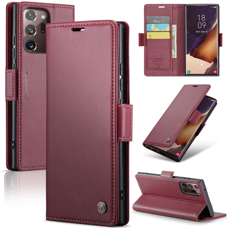 CaseMe 023 Butterfly Buckle Litchi Texture RFID Anti-theft Leather Phone Case, For Samsung Galaxy S21+ 5G, For Samsung Galaxy S21 Ultra 5G, For Samsung Galaxy Note20 Ultra, For Samsung Galaxy S20 Ultra
